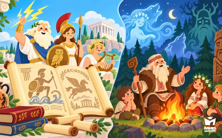 Греческие мифы и Славянские мифы